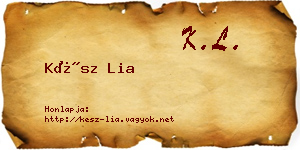 Kész Lia névjegykártya